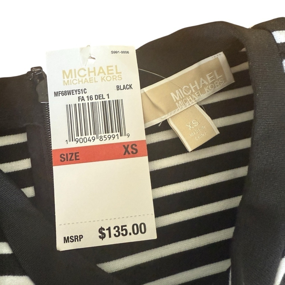 Michael Kors Black and White Sheath Mini Dress - Picture 9 of 9